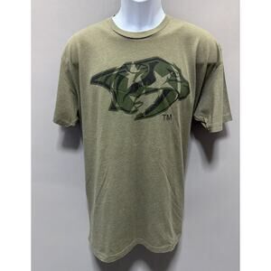 NHL Nashville Predators Army Green Military Camo Men's XL Sportige Brand Shirt